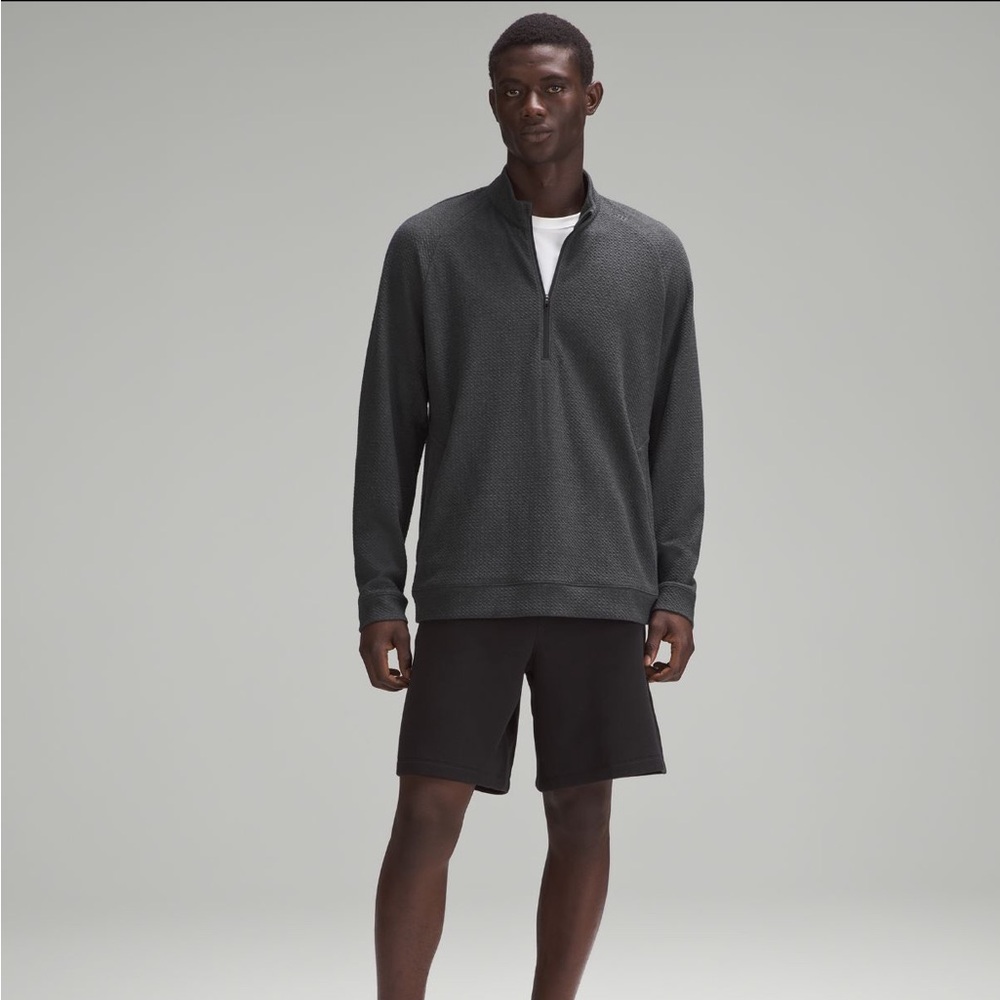 Lululemon Men's Textured Double Knit Cotton Half-Zip